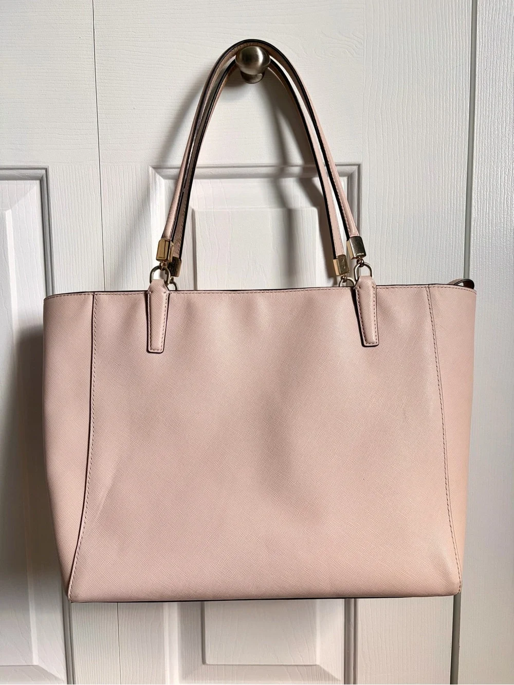 Coach Madison Saffiano Leather East West Tote Bag in Blush Pink